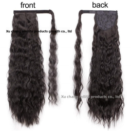Cornrow Ponytail Extension Factory - European American Style Thick Curly with Magic Tape