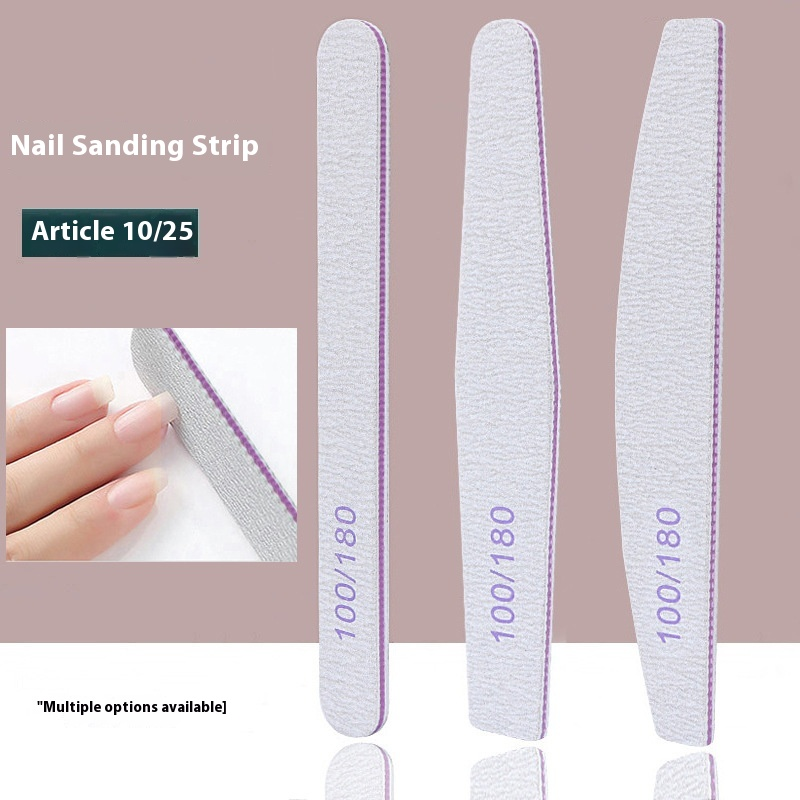 Glass Nail File Manufacturer - Factory-Source Gray Sand 100/180 Double-Sided Zebra Custom Logo Repair