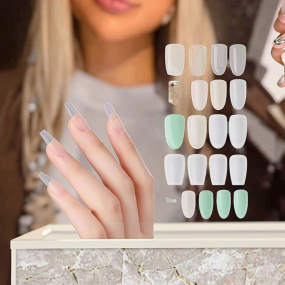 Press-On Nails Supplier - Ultra-Thin Seamless Full Half Cover DIY No Glue Fitting False Nails Salon