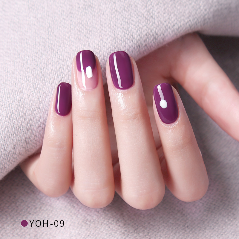 Nail Gel Set Manufacturer - 2024 Red Bottle 18 Colors Smoky Purple Whitening Solid Color Resin LED
