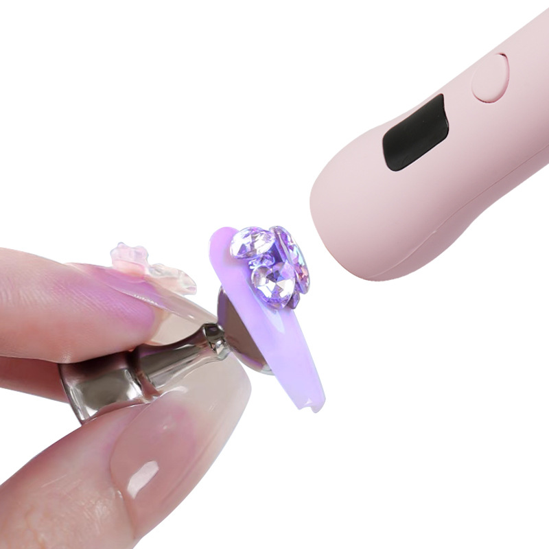 UV LED Nail Lamp Supplier - Pink Cat Paw Straight 3W Portable Rechargeable Gel Dryer Smart Sensor
