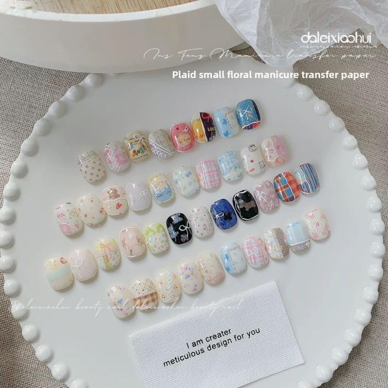 Nail Stickers Factory - Korean Style INS 3D 2D Floral Spring Summer Bow Hand-Painted Transfers