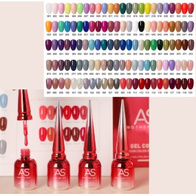 Gel Polish Set Manufacturer - AS Professional 120 Colors Salon Kit with LED Lamp Base Top Coat