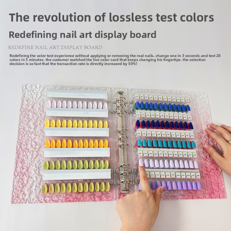 Nail Display Board Manufacturer - Magnetic Detachable Acrylic Gradient Color Book for Gel Tips