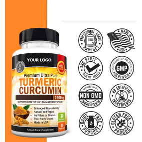 Curcumin Powder Manufacturer - Hot Sales Dietary Supplement 1500mg Turmeric Curcumin 95% Extract