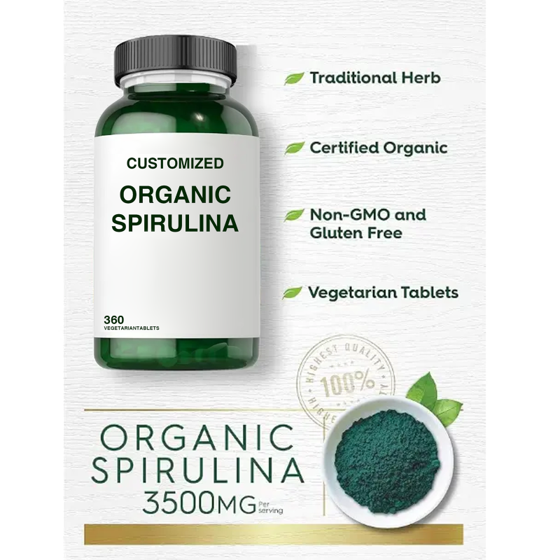 Spirulina Tablets Factory - OEM Private Label Best Price 100% Organic Nutritional Supplement