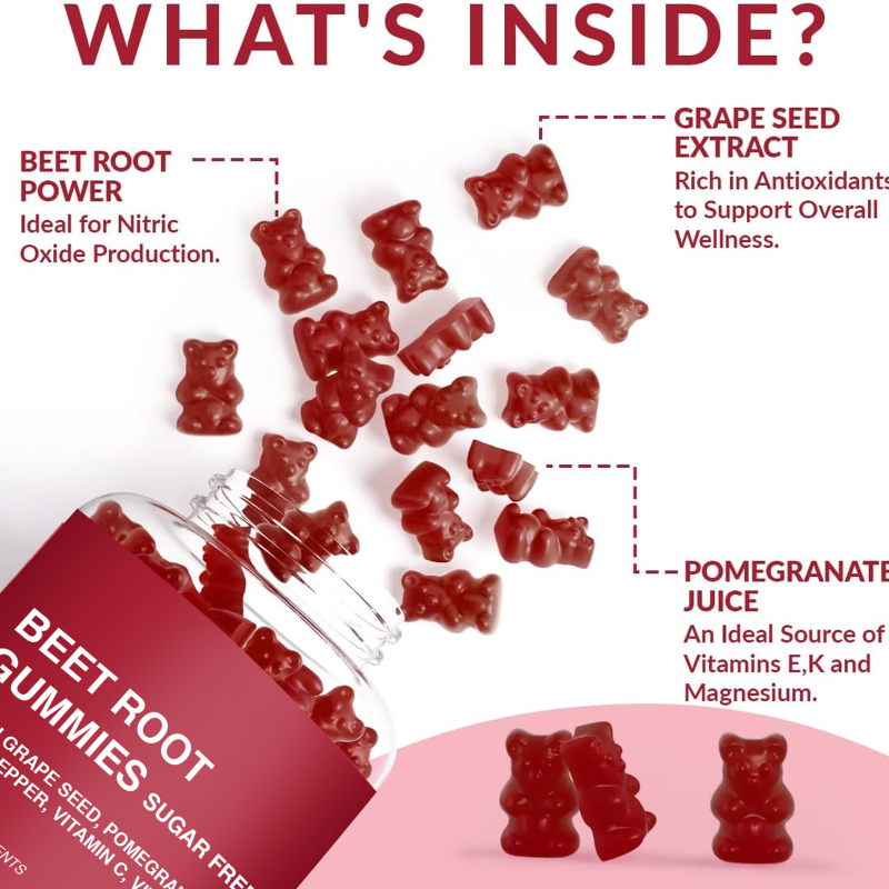 Beet Gummy Supplier - OEM Nutrition Supplement Energy Support Blood Circulation Heart