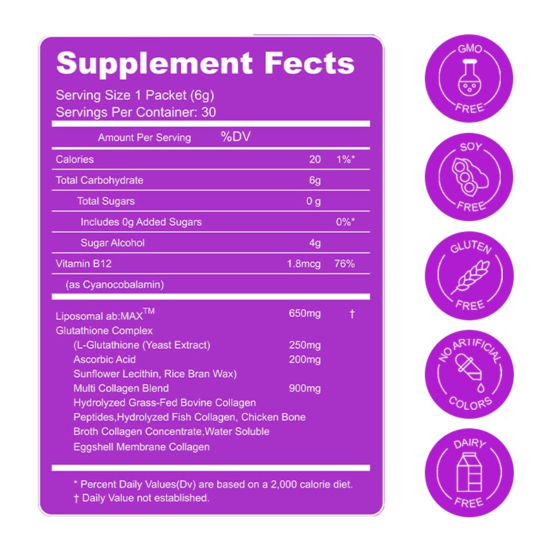 Beauty Detox Drink Supplier - OEM/ODM Beauty Collagen Detox Drink Skin Whitening Powder Supplement