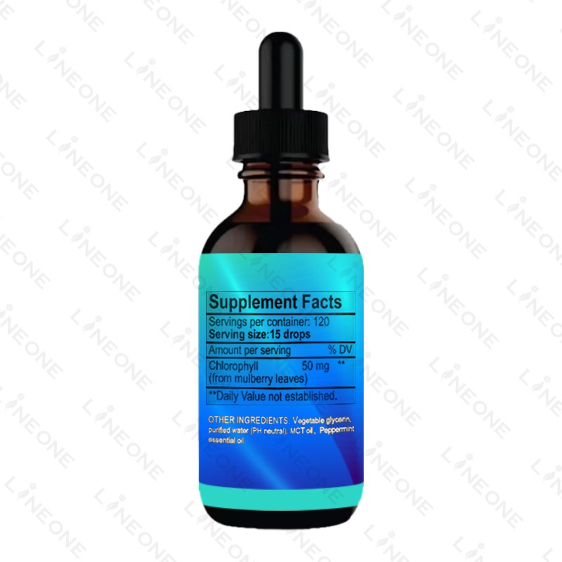 Chlorophyll Drops Manufacturer - Customized Extreme 6000mg Organic Vegan Chlorophyll Drops Peppermint