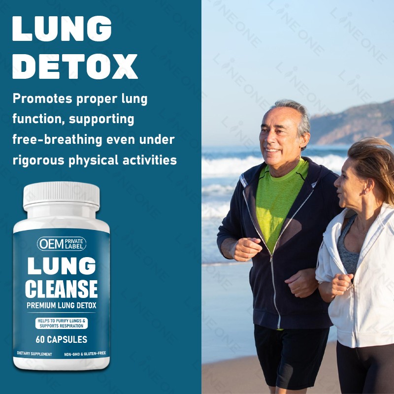 Respiratory Health Capsules Supplier - 100% Natural Lung Cleanse Capsules OEM Services for Adults