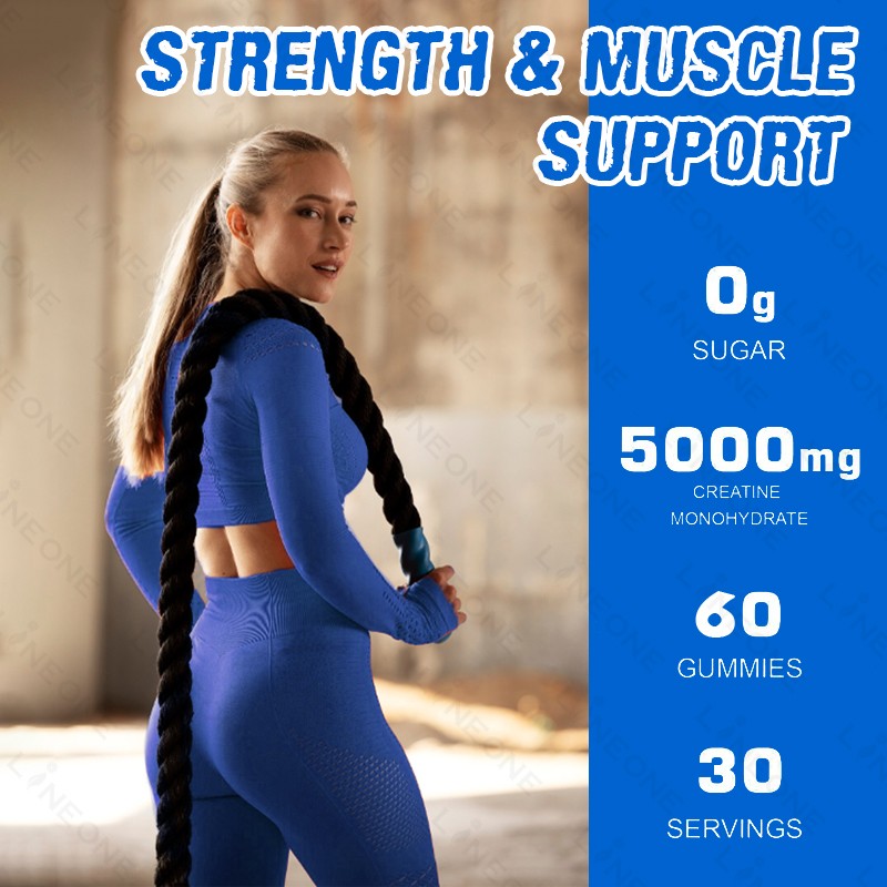 Creatine Gummies Supplier - Factory Price Creatine Monohydrate Gummies Pre Workout Energy Vegan