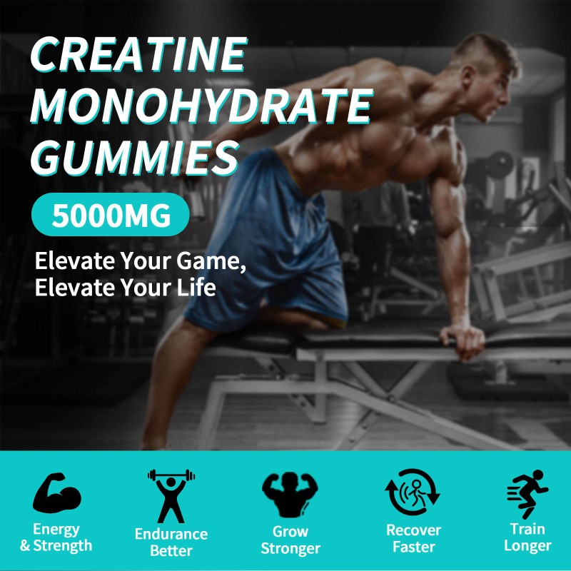 Creatine Gummies Factory - Private Label Creatine Gummies Monohydrate Soft Candy Customizable Flavors