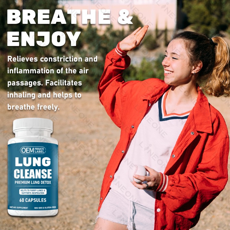 Respiratory Health Capsules Supplier - 100% Natural Lung Cleanse Capsules OEM Services for Adults