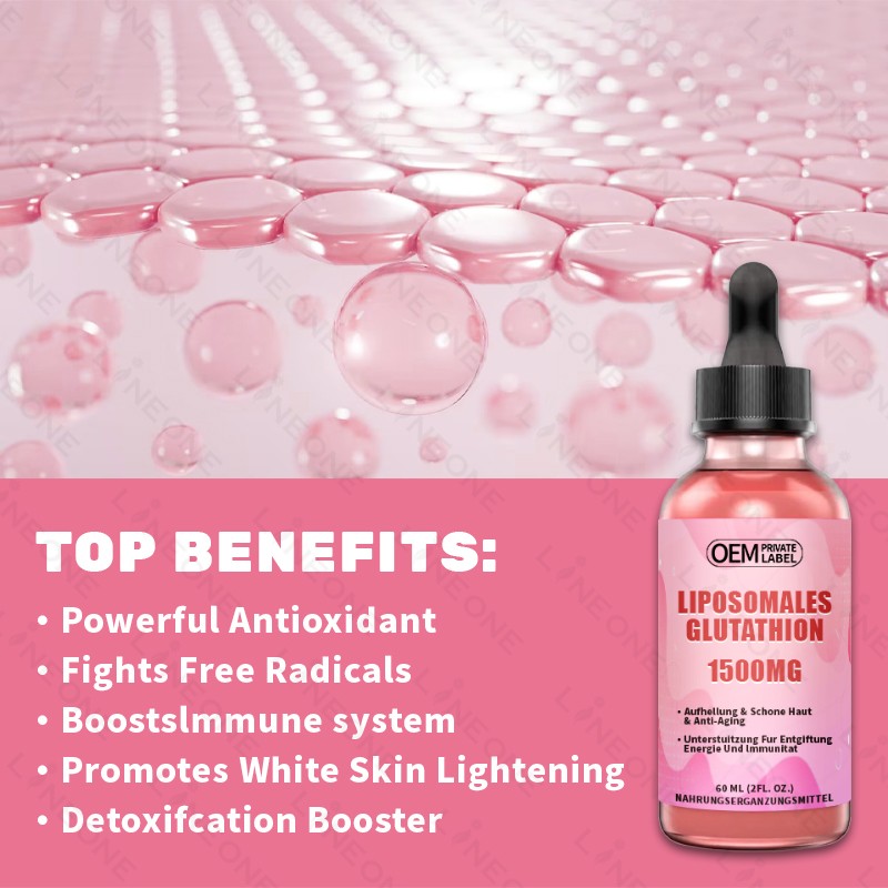 Glutathione Liquid Manufacturer - OEM Liposomal Glutathione 1500mg Liquid Oral Tincture Antioxidant