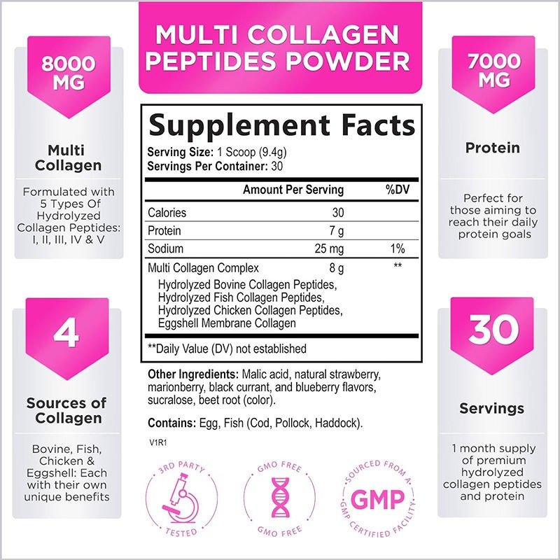 Collagen Drink Supplier - Wholesale Multi Flavored Private Label Vitamin C Bovine Collagen Powder