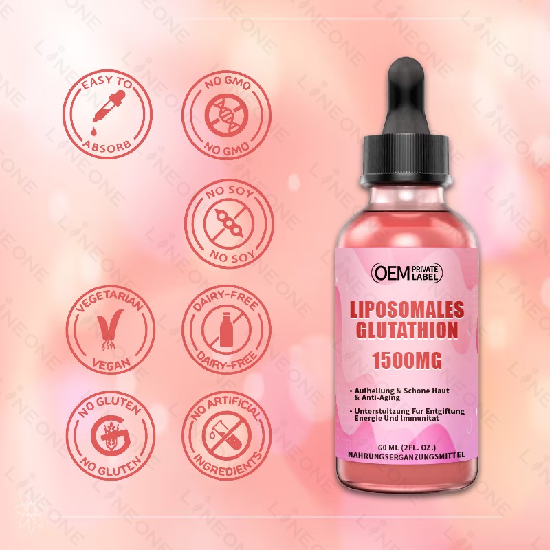 Glutathione Liquid Manufacturer - OEM Liposomal Glutathione 1500mg Liquid Oral Tincture Antioxidant
