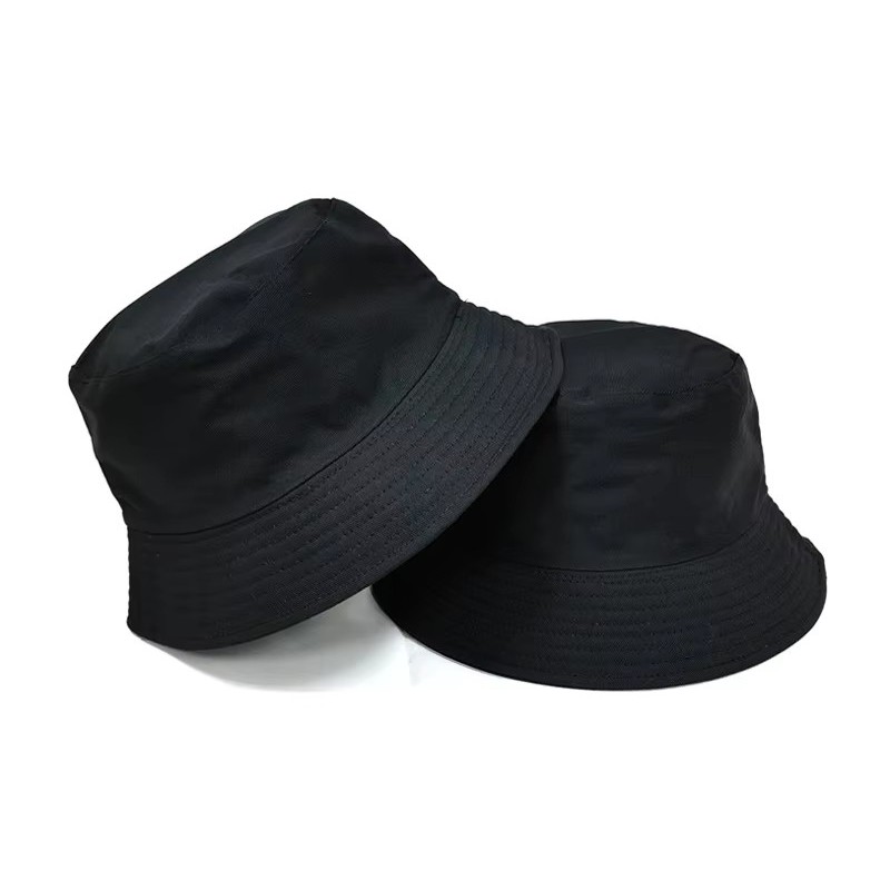 Bucket Hat Supplier - Hot Sale Black Reversible Double Sided Unisex Fashion Cap