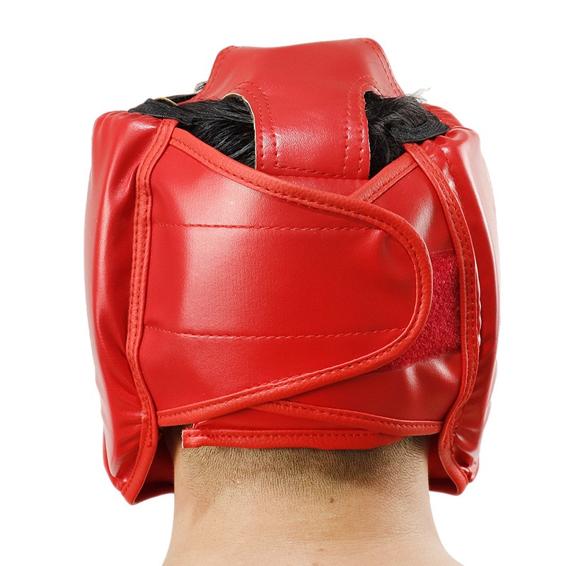 Boxing Helmet Manufacturer - Customized Logo Adjustable Adult Children PU Boxing Safety Equipment Head Guard