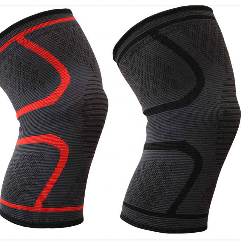 Knee Protector Factory - Custom Nylon Elastic Breathable Pain Relief Sport Knee Sleeve Knit