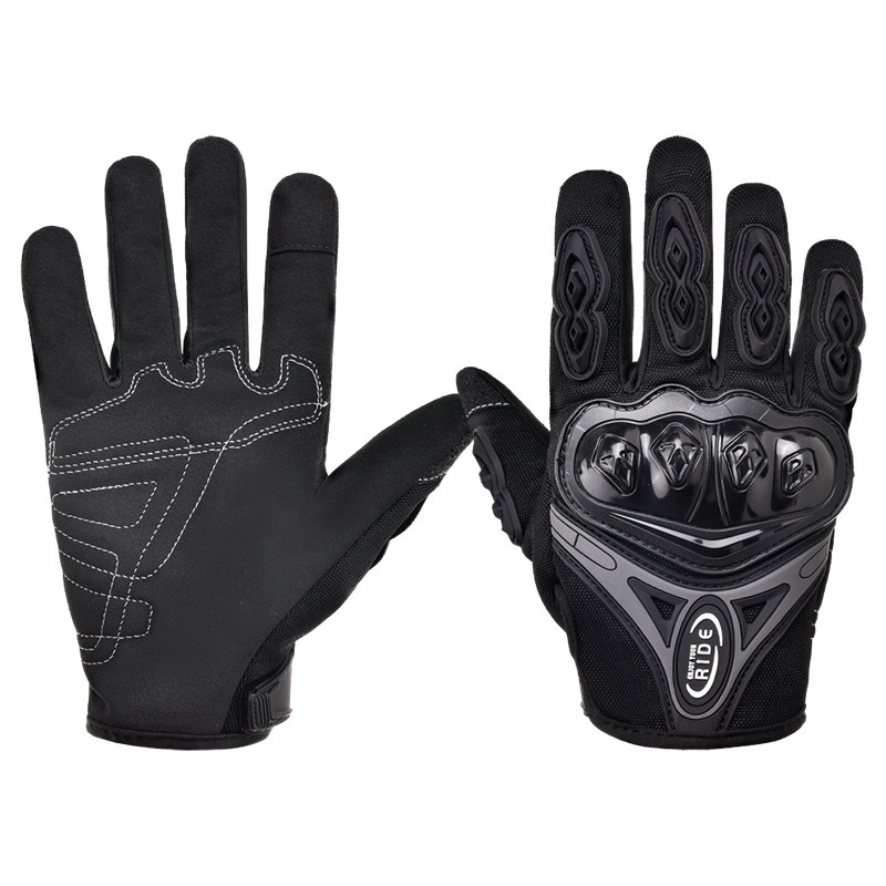Motorcycle Gloves Manufacturer - Unisex Comfortable Full-Finger PU Motorcycle Gloves Four Antidrop for Off-Road