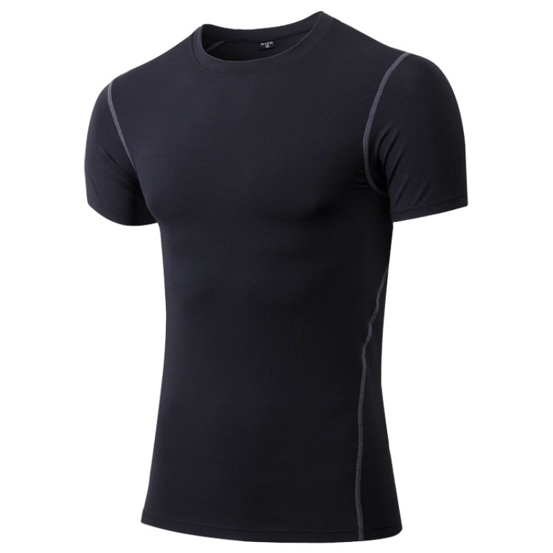 Sport T Shirts Manufacturer - Wholesale Gym Wear 11 Colors Elastic O-Neck Dry Gym Bodybuilding Tops