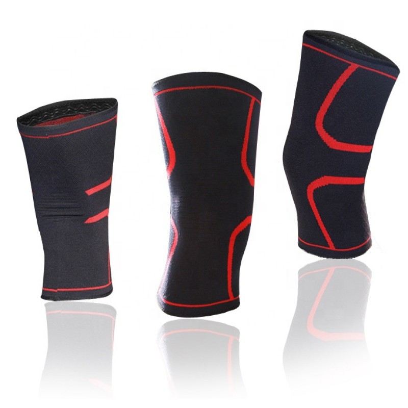 Knee Protector Factory - Custom Nylon Elastic Breathable Pain Relief Sport Knee Sleeve Knit