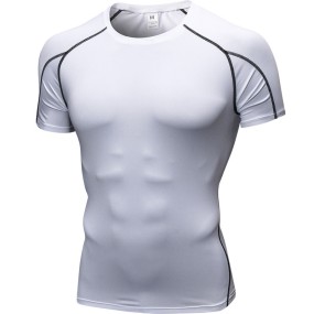 Sportswear Supplier - Men Gym Seamless Sportswear Apparel Clothing Running Compression Breathable T Shirts