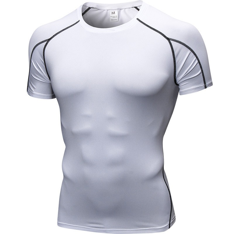 Sportswear Supplier - Men Gym Seamless Sportswear Apparel Clothing Running Compression Breathable T Shirts