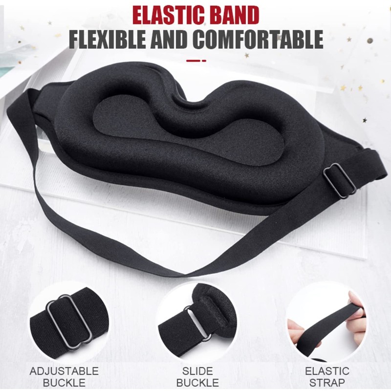 Sleep Mask Manufacturer - Custom Hot Sale Spandex Contoured Cup Blindfold Travel Night Shift 3D Sleep Mask