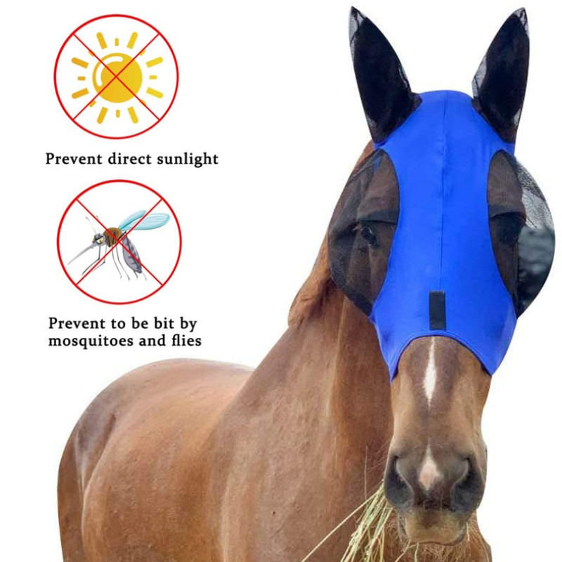 Fly Mask Manufacturer - Mesh Eyes and Ears Uv Protection Horse Fly Control Masks Breathable Mesh Fly Mask
