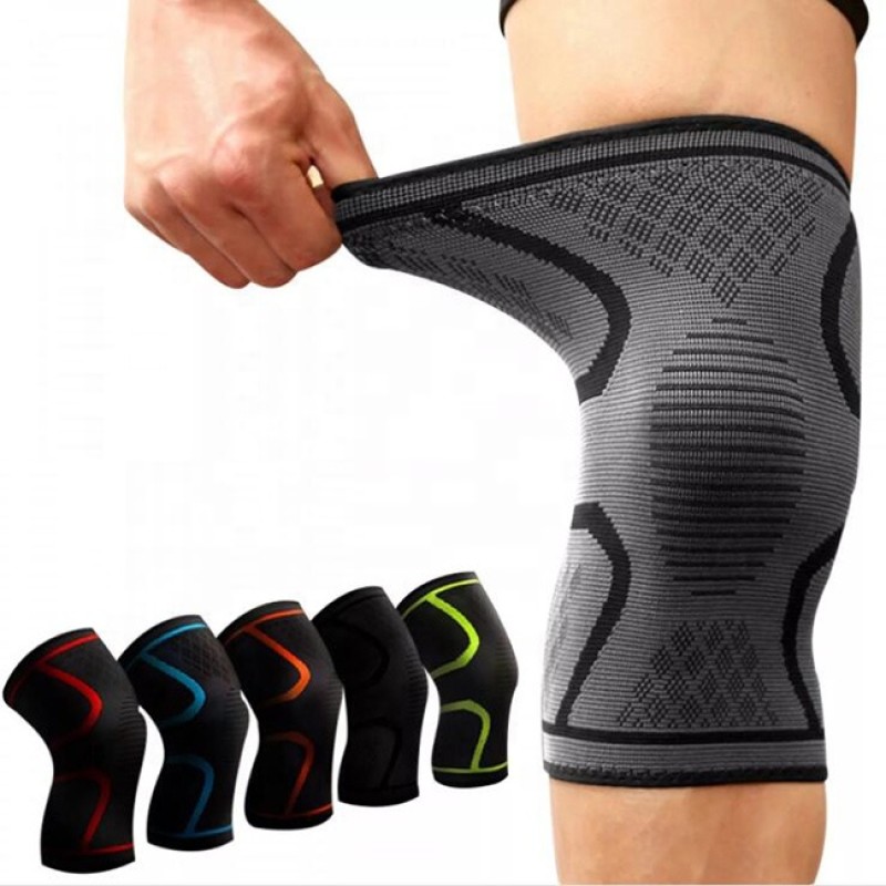 Knee Protector Factory - Custom Nylon Elastic Breathable Pain Relief Sport Knee Sleeve Knit