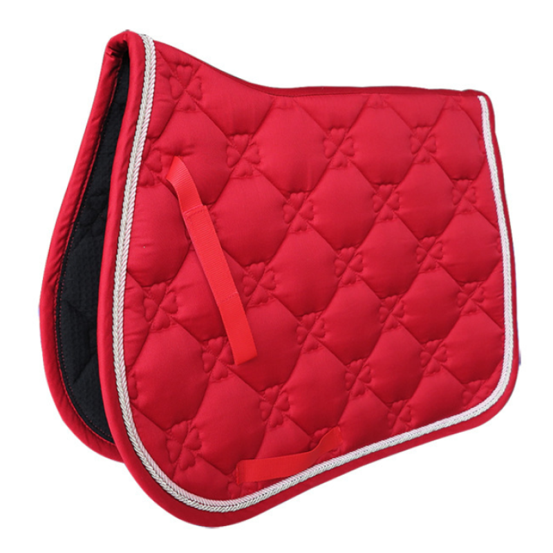 Saddle Pad Supplier - Back Protection Double Piping Rope Cotton Durable Horse Riding Jumping Saddle Pad