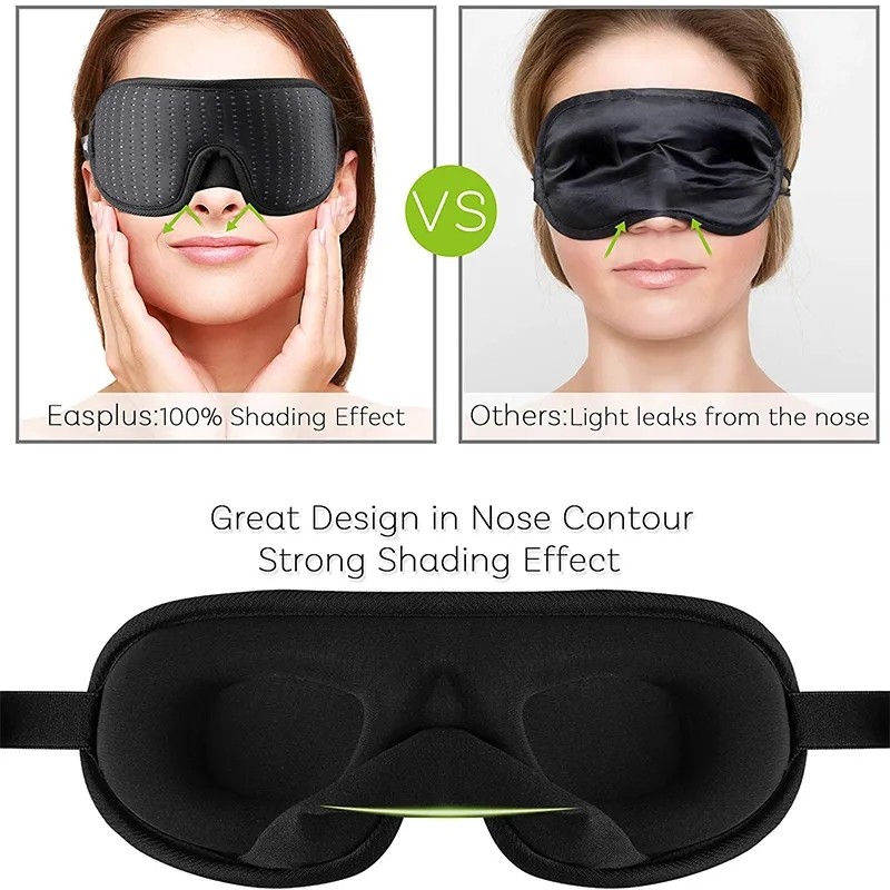 Blindfold Manufacturer - Customized Adjustable Blinder Blindfold Handmade 3d Mesh Airplane Night Sleeping Mask