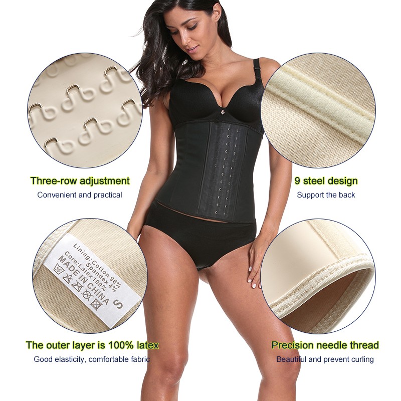 Waist Trainer Manufacturer - High Quality Slimming Girdle Women Fajas Colombianas Rubber Corset