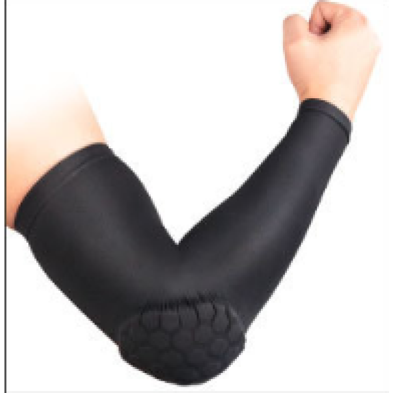 Elbow Pad Supplier - Custom Men Sport Basketball Golf Cycling Anti-collision Honeycomb Arm Sleeve