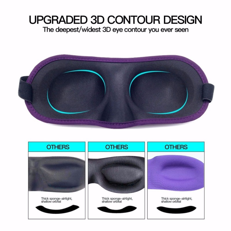 Sleep Eye Mask Supplier - 3d Sleep Eye Mask Sleepmask Sleeping Mask Blindfold 3D Contoured with Eye Cups