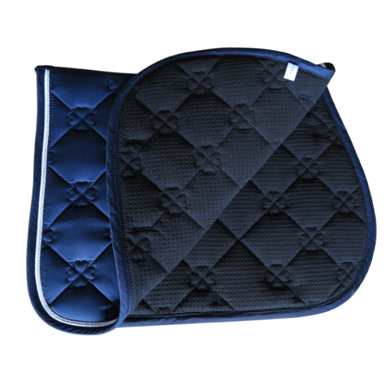 Saddle Pad Supplier - Back Protection Double Piping Rope Cotton Durable Horse Riding Jumping Saddle Pad