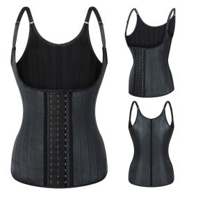 Waist Trainer Supplier - Steel Boned Waist Support Trainer Fitness Women Vest Faja Leather Latex Trimmer