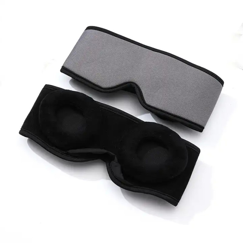 Travel Eye Mask Supplier - Hot Sale Customized 3D Contoured Travel Airplane Sleeping Eye Mask Adjustable Cups