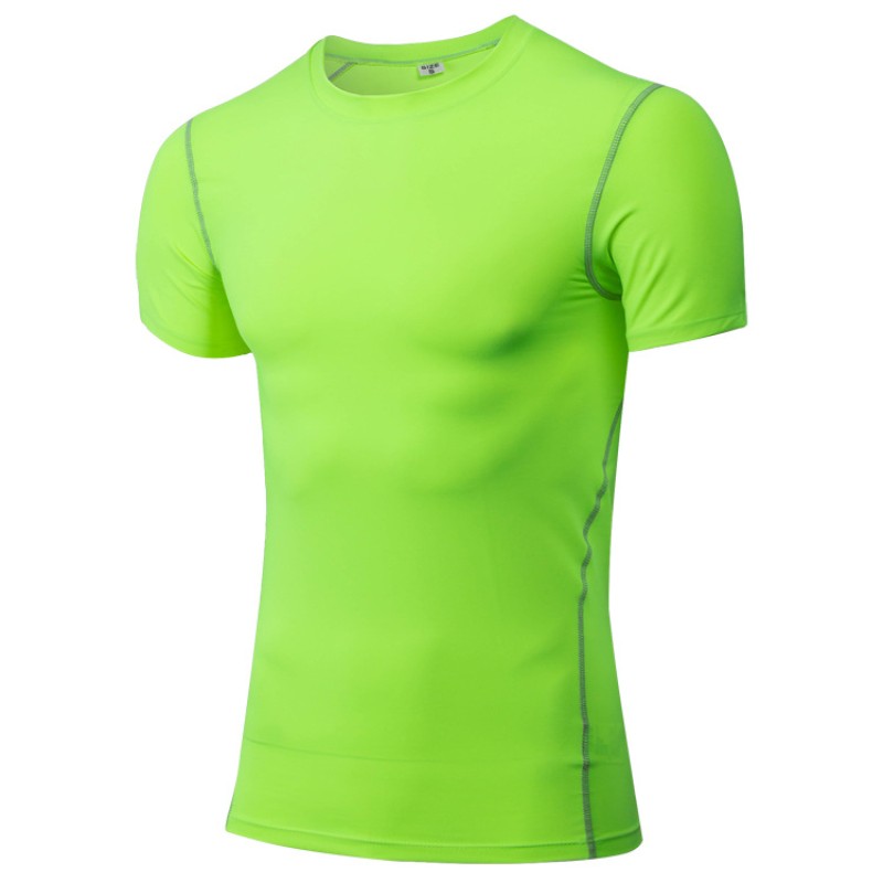 Compression T Shirts Manufacturer - Factory Direct Sale Running Active Wear Polyester Spandex Tight Athletic