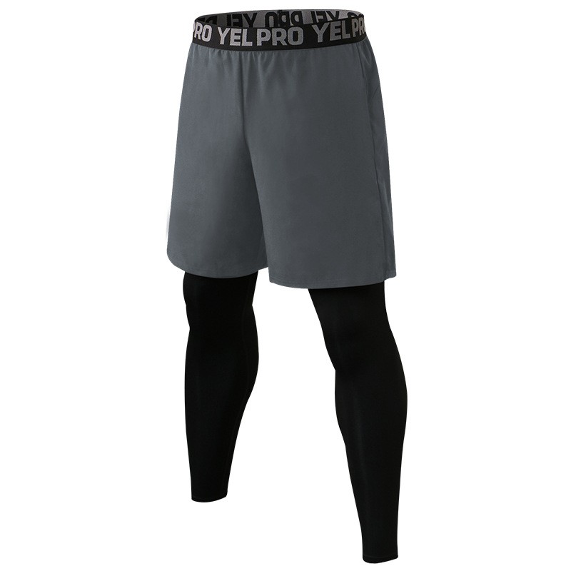 Workout Pants Manufacturer - Wholesale Fitness 2 in 1 Mens Workout Jogger Sweat Pants with Inner Pocket