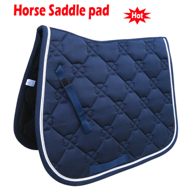 Saddle Pad Supplier - Back Protection Double Piping Rope Cotton Durable Horse Riding Jumping Saddle Pad