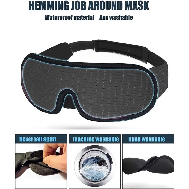 Memory Foam Eye Mask Manufacturer - 3D Contoured Memory Foam Eye Mask 100% Blackout 3D Sleeping Eye Mask