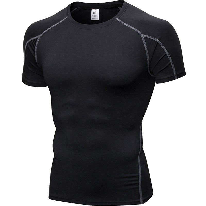 Sportswear Supplier - Men Gym Seamless Sportswear Apparel Clothing Running Compression Breathable T Shirts