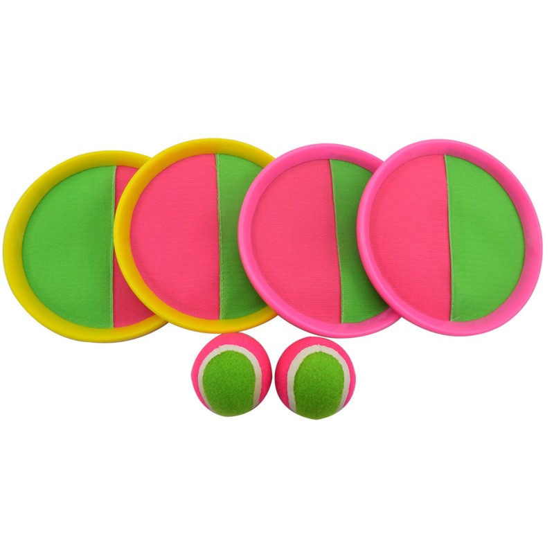 Beach Game Supplier - Wholesale Ball Catch Set Self-Stick Disc Paddles Beach Game Toy Sticky Target