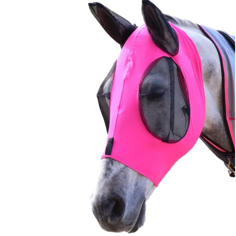 Horse Fly Mask Factory - Horse Fly Mask Breathable Anti Mosquito Fly Elastic Horse Face Cover Protection Decor