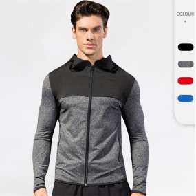 Sports Jacket Manufacturer - Men's Autumn and Winter Sports Hooded Fitness Running Training Quick Dry Jacket