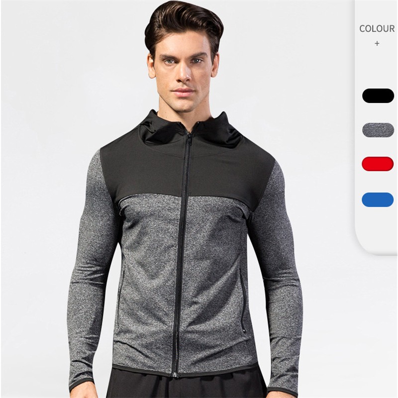 Sport Jacket Manufacturer - Men's Autumn and Winter Sports Hooded Fitness Running Quick Dry Jacket