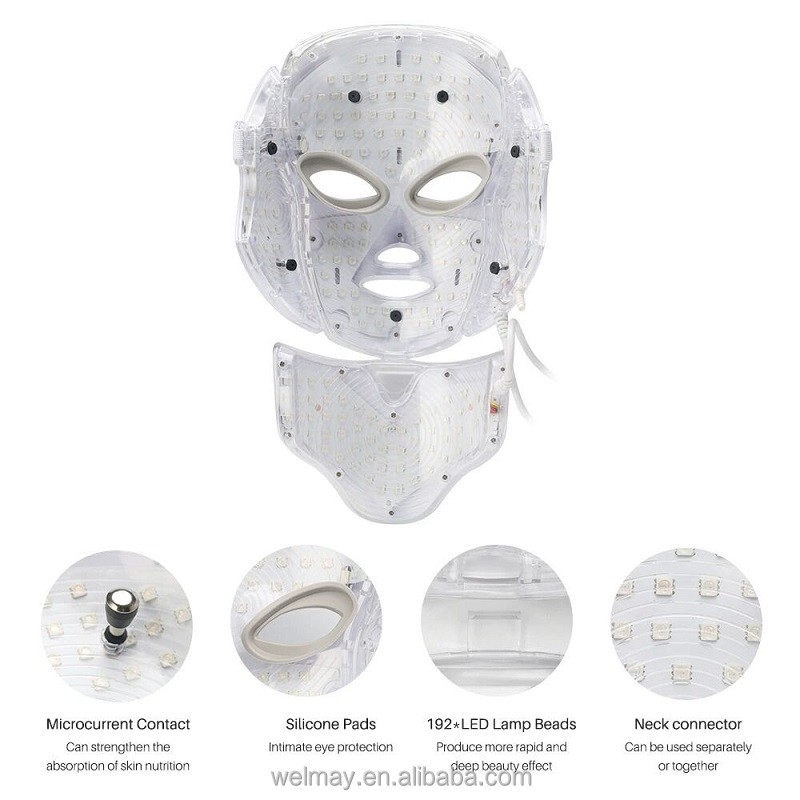 Red Light Therapy Mask Supplier - 7 Colors Face Neck Phototherapy PDT LED Red Light Therapy Skin Care