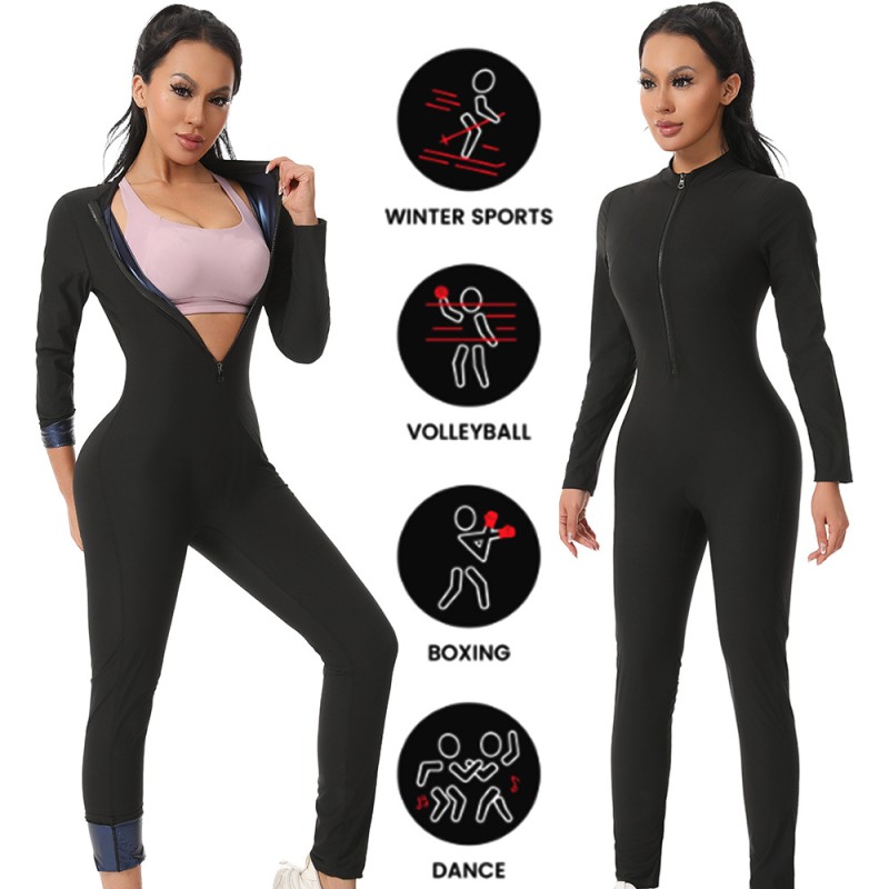 Workout Suit Factory - Neoprene Workout Sweat Suit Sauna Vest With Sleeves Workout Sweat Suit